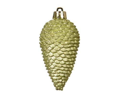 Decoris Dennenappel polystyreen - warm pistache - Ø 4,5 cm - afbeelding 2