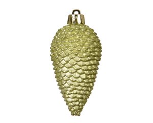 Decoris Dennenappel polystyreen - warm pistache - Ø 4,5 cm - afbeelding 2