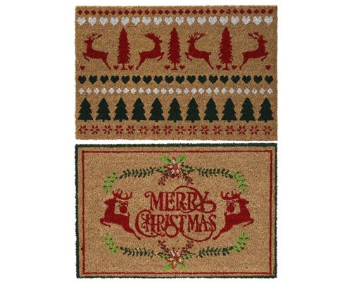 Decoris Deurmat kokosvezel - naturel/kleur(en) - 60 × 40 × 1,5 cm