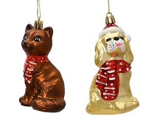 Decoris Dieren polystyreen - bruin/goud - 7 × 5,5 × 11,5 cm - afbeelding 1