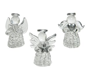 Decoris Engel glas - helder - Ø 4 cm - afbeelding 2