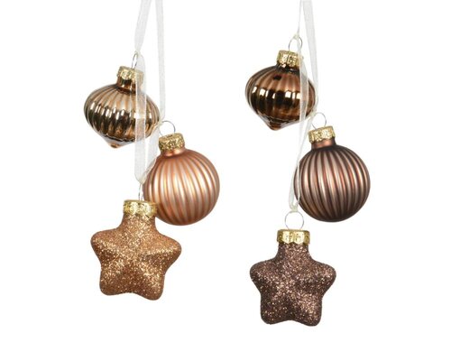 Decoris Figuur glas - bruin/kleur(en) - 3,5 × 4 × 11,5 cm - afbeelding 1
