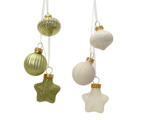 Decoris Figuur glas - groen/kleur(en) - 3,5 × 4 × 11,5 cm - afbeelding 1