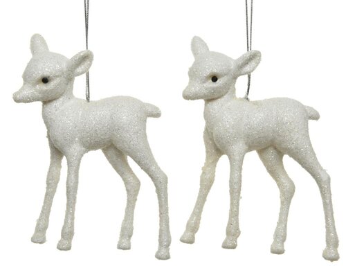 Decoris Hert polystyreen - wit - 7,5 × 8 × 9 cm - afbeelding 1
