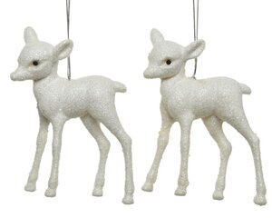 Decoris Hert polystyreen - wit - 7,5 × 8 × 9 cm - afbeelding 1