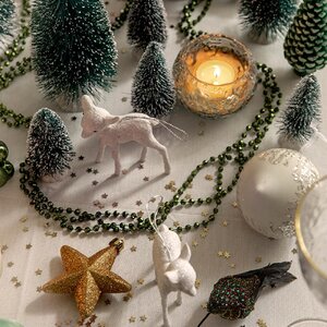 Decoris Hert polystyreen - wit - 7,5 × 8 × 9 cm - afbeelding 2