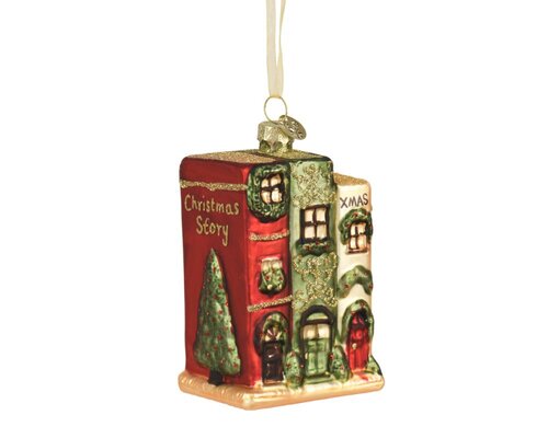 Decoris Huis glas - multi - 6,3 × 4,9 × 9,7 cm - afbeelding 1