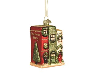 Decoris Huis glas - multi - 6,3 × 4,9 × 9,7 cm - afbeelding 1