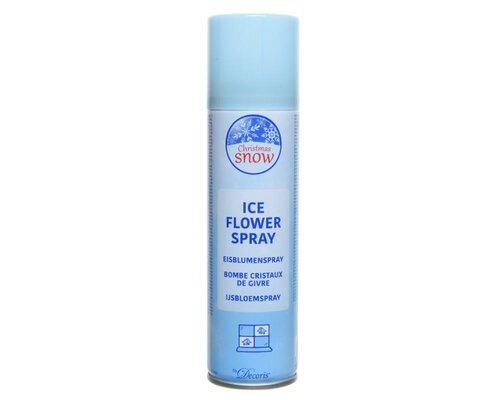 Decoris ijsbloemspray wit – diameter 4,4 cm, hoogte 17,8 cm