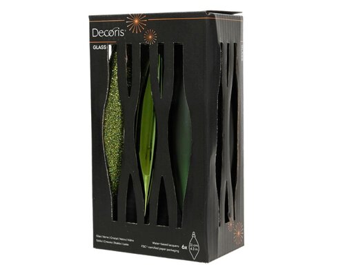 Decoris Ijspegel glas - dennengroen - Ø 2,5 cm - afbeelding 1