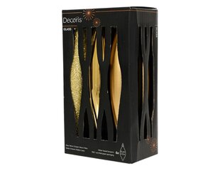Decoris Ijspegel glas - licht goud - Ø 2,5 cm - afbeelding 1