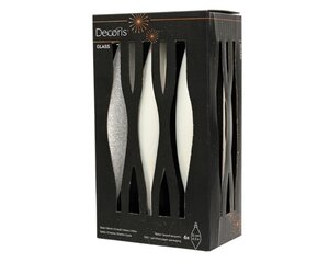 Decoris Ijspegel glas - winterwit - Ø 2,5 cm - afbeelding 1