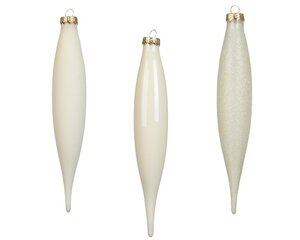 Decoris Ijspegel glas - wolwit - Ø 2,5 cm - afbeelding 2