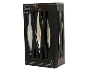 Decoris Ijspegel glas - zilver - Ø 2,5 cm - afbeelding 1