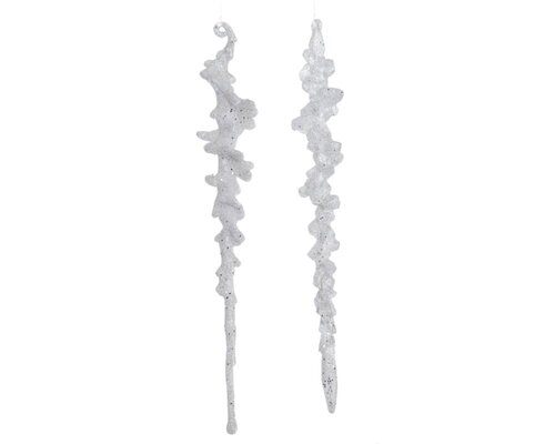 Decoris Ijspegel kunststof - wit - 3,5 × 3,5 × 25 cm - afbeelding 1