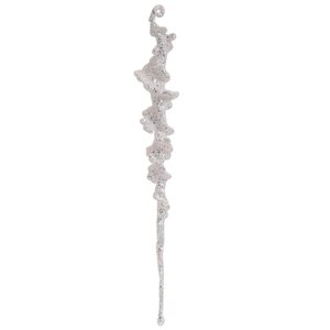 Decoris Ijspegel kunststof - wit - 3,5 × 3,5 × 25 cm - afbeelding 2