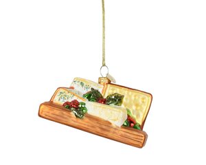 Decoris Kaasplank glas - multi - 10 × 7 × 5,8 cm