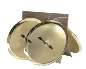 Decoris kandelaar licht goud – diameter 8 cm, hoogte 7 cm - afbeelding 1