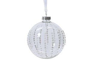 Decoris Kerstbal glas - helder - Ø 8 cm - afbeelding 1