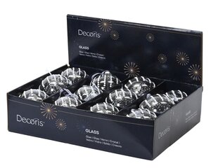 Decoris Kerstbal glas - helder - Ø 8 cm - afbeelding 2