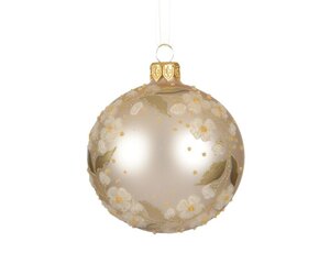 Decoris Kerstbal glas - parel - Ø 8 cm