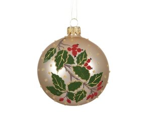 Decoris Kerstbal glas - parel - Ø 8 cm