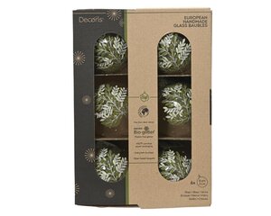Decoris Kerstbal glas - transparant - Ø 8 cm - afbeelding 2