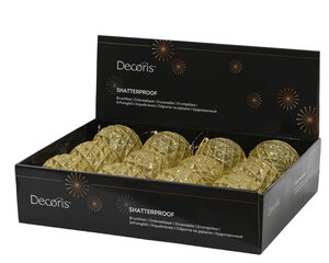 Decoris Kerstbal kunststof - antiek goud - Ø 10 cm - afbeelding 2