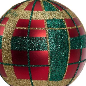 Decoris Kerstbal kunststof - kerstrood - Ø 8 cm - afbeelding 5