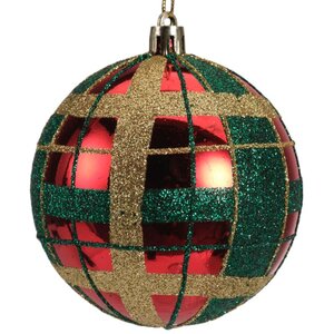 Decoris Kerstbal kunststof - kerstrood - Ø 8 cm - afbeelding 6
