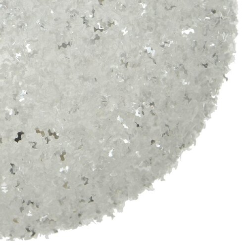 Decoris Kerstbal kunststof - winterwit transparant - Ø 10 cm - afbeelding 3