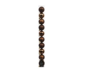 Decoris Kerstbal polystyreen - espresso - Ø 6 cm - afbeelding 1