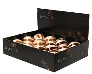 Decoris Kerstbal schuim - bruin/kleur(en) - Ø 10 cm - afbeelding 2