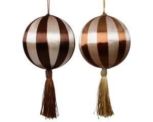 Decoris Kerstbal schuim - bruin/kleur(en) - Ø 8 cm - afbeelding 1