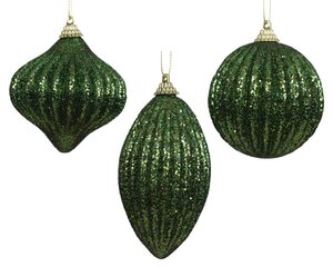 Decoris Kerstbal schuim - dennengroen - Ø 8 cm - afbeelding 1