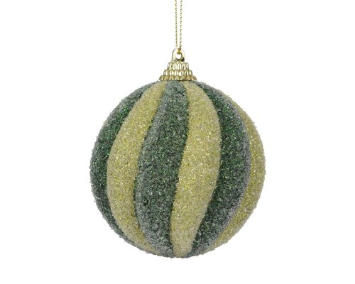 Decoris Kerstbal schuim - dennengroen/kleur(en) - Ø 8 cm - afbeelding 1