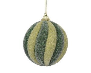 Decoris Kerstbal schuim - dennengroen/kleur(en) - Ø 8 cm - afbeelding 1