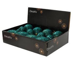 Decoris Kerstbal schuim - Emerald - Ø 8 cm - afbeelding 2