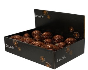 Decoris Kerstbal schuim - espresso - Ø 8 cm - afbeelding 2