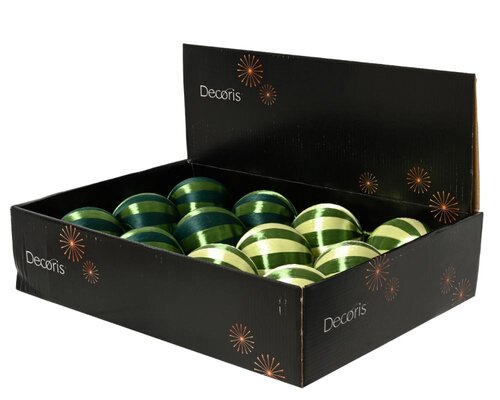Decoris Kerstbal schuim - groen/kleur(en) - Ø 10 cm - afbeelding 2