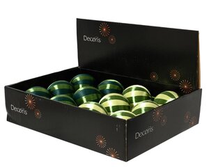 Decoris Kerstbal schuim - groen/kleur(en) - Ø 10 cm - afbeelding 2