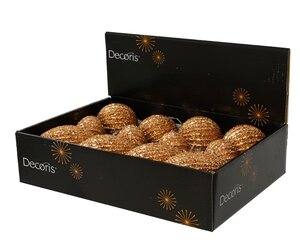 Decoris Kerstbal schuim - karamel bruin - Ø 8 cm - afbeelding 2