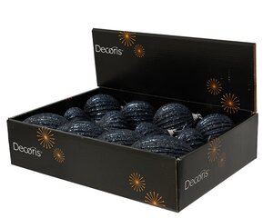 Decoris Kerstbal schuim - nachtblauw - Ø 8 cm - afbeelding 2