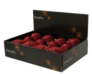 Decoris Kerstbal schuim - ossenbloed - Ø 8 cm - afbeelding 2