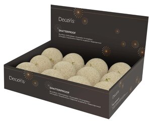 Decoris Kerstbal schuim - parel - Ø 10 cm - afbeelding 3