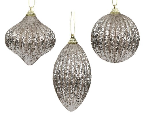 Decoris Kerstbal schuim - parel - Ø 8 cm - afbeelding 1