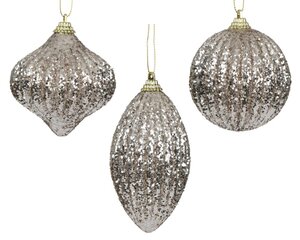 Decoris Kerstbal schuim - parel - Ø 8 cm - afbeelding 1