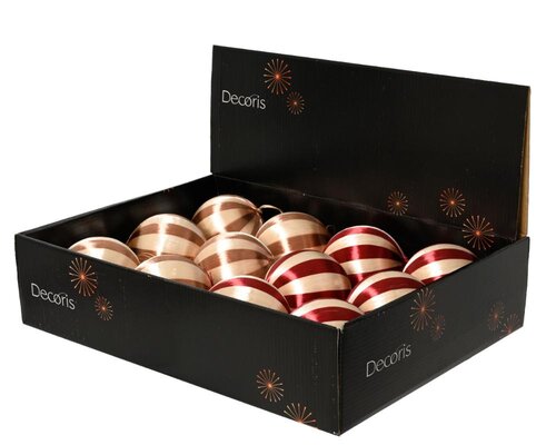 Decoris Kerstbal schuim - rood/kleur(en) - Ø 10 cm - afbeelding 2