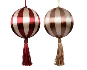 Decoris Kerstbal schuim - rood/kleur(en) - Ø 10 cm - afbeelding 1