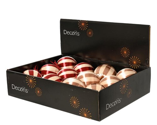 Decoris Kerstbal schuim - rood/kleur(en) - Ø 8 cm - afbeelding 2
